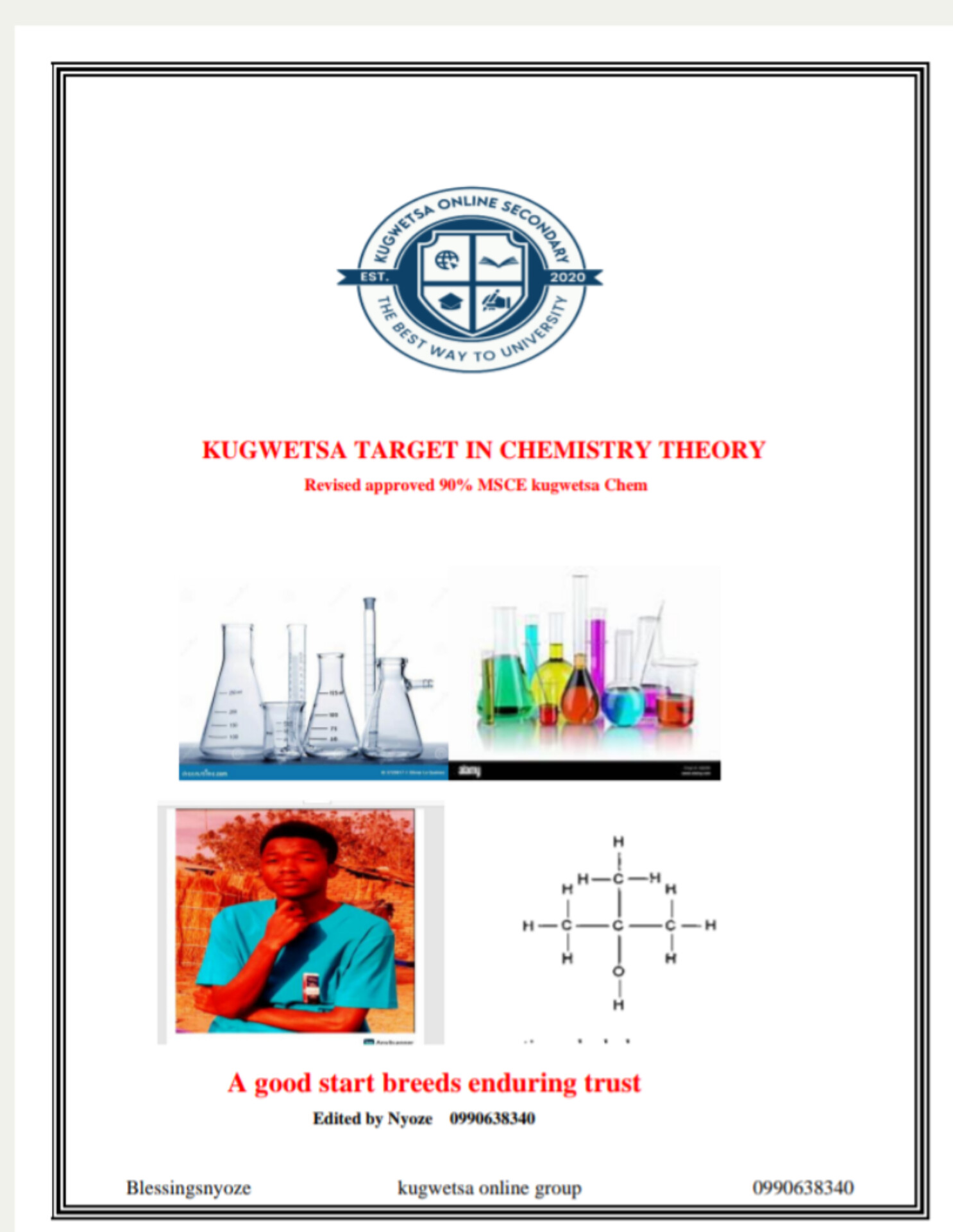 KUGWETSA TARGET IN CHEMISTRY THEORY