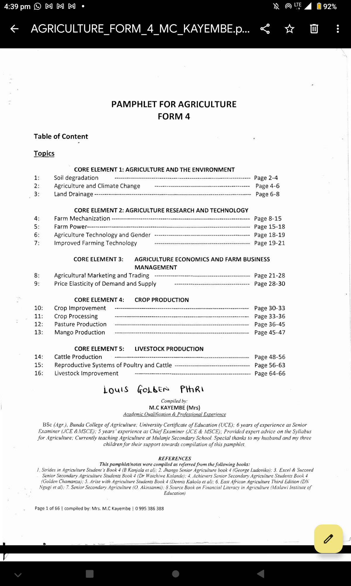 Form 4 Agriculture
