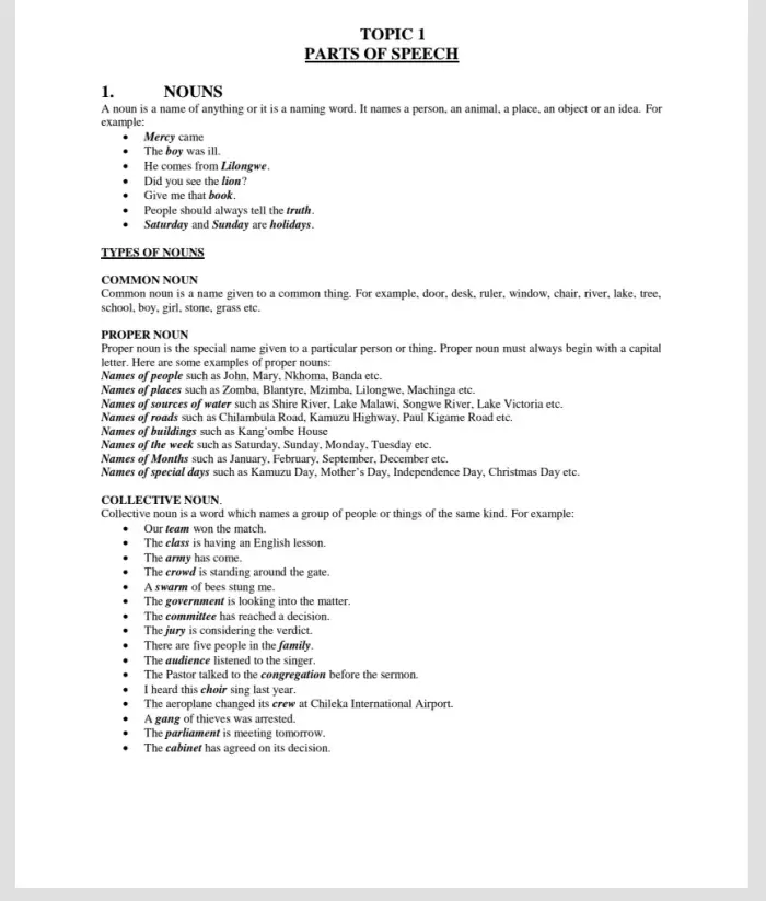 English Paper 1 Notes & Model Answers