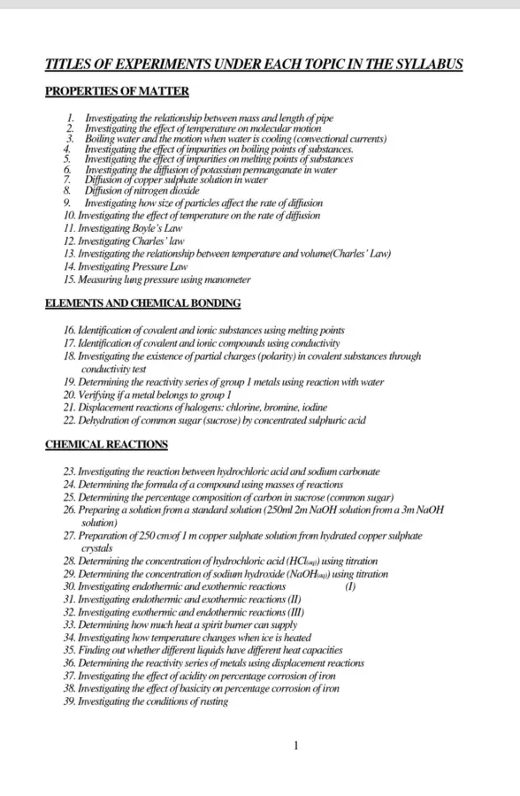 Physics All Experiments
