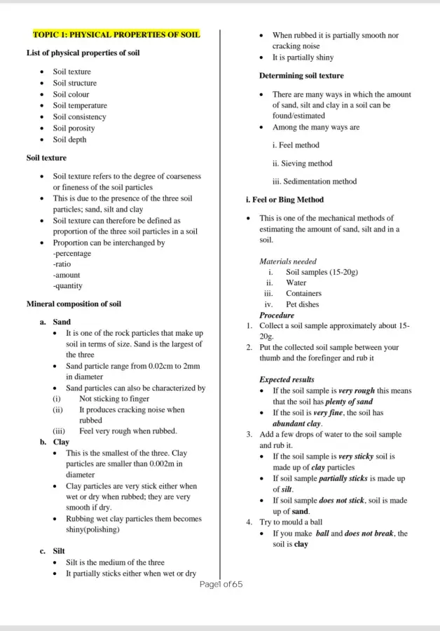 Agriculture Book 3 study Notes