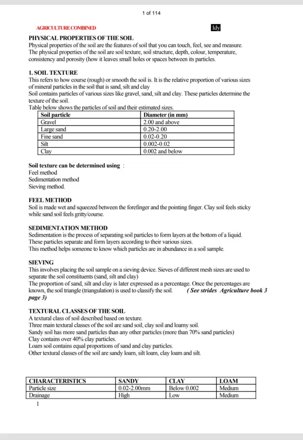 Agriculture Form 3 & 4