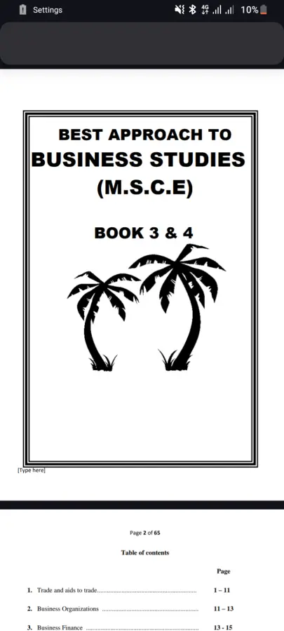 Business Studies For Form 3 and 4