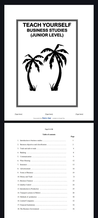 Business Studies For JCE