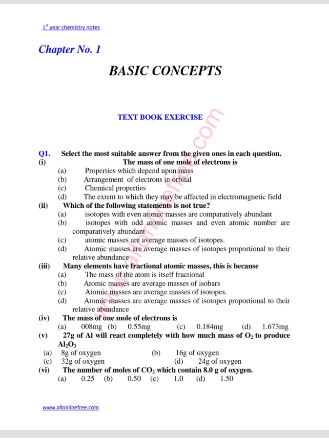 Chemistry Questions & Answers