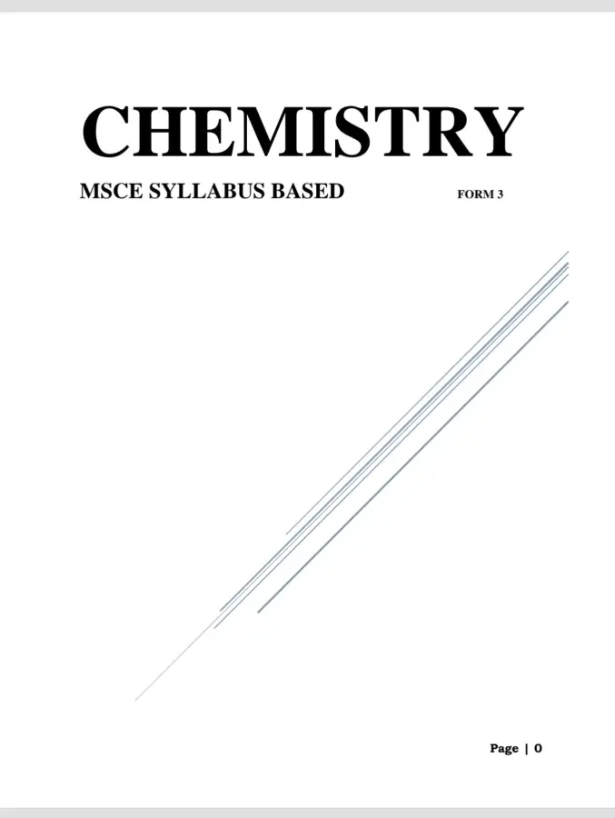 Notes for Chemistry Book 3