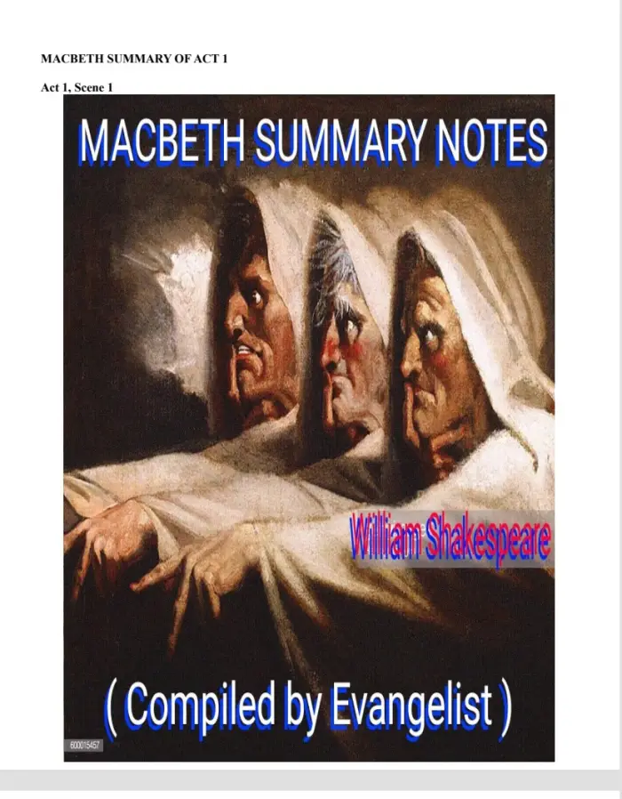 Macbeth Summary Notes