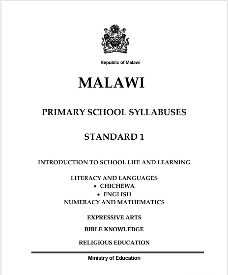 PRIMARY SCHOOL SYLLABUSES  STANDARD 1