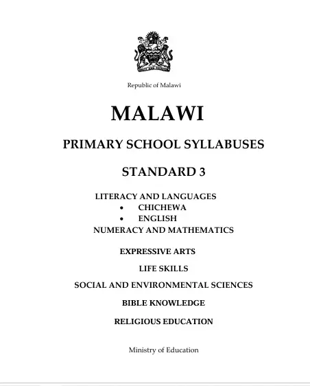 PRIMARY SCHOOL SYLLABUSES  STANDARD 3