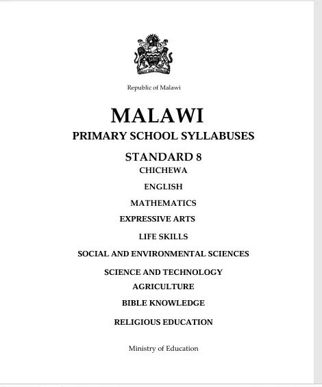 PRIMARY SCHOOL SYLLABUSES  STANDARD 8