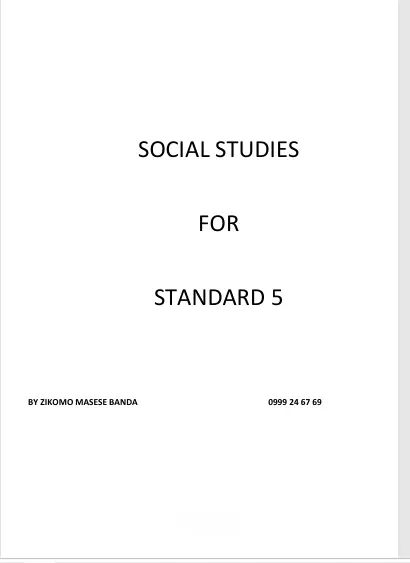 Social Studies For Standard 5